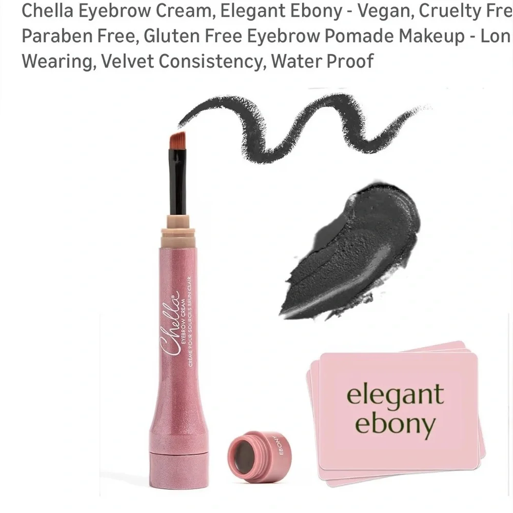 Chella Black Elegant Ebony Eyebrow Cream Eyebrow Builder New Full Size